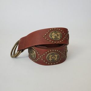 Genuine leather boho belt